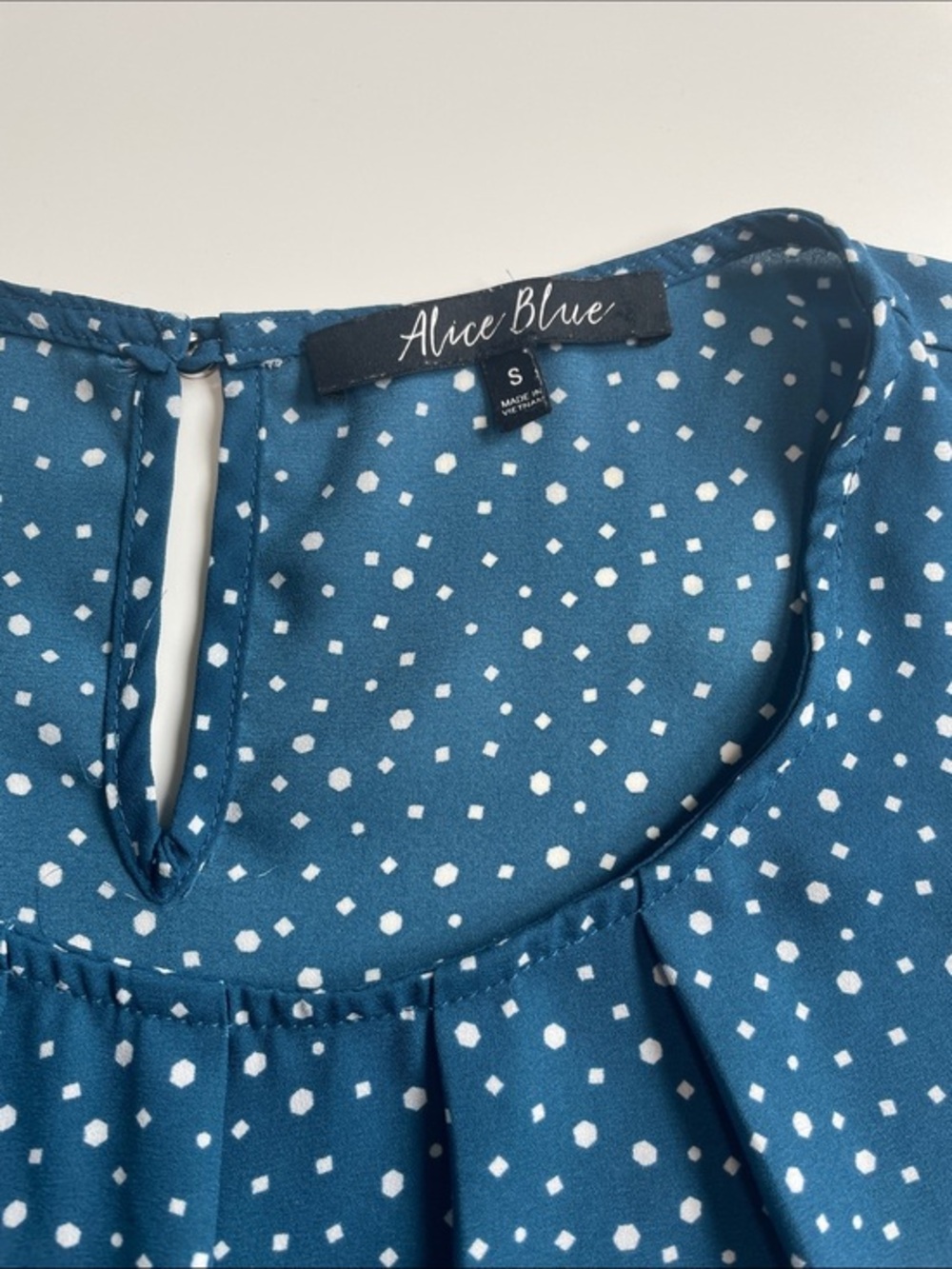 Alice Blue Teal Dot Cap-Sleeve Camisole